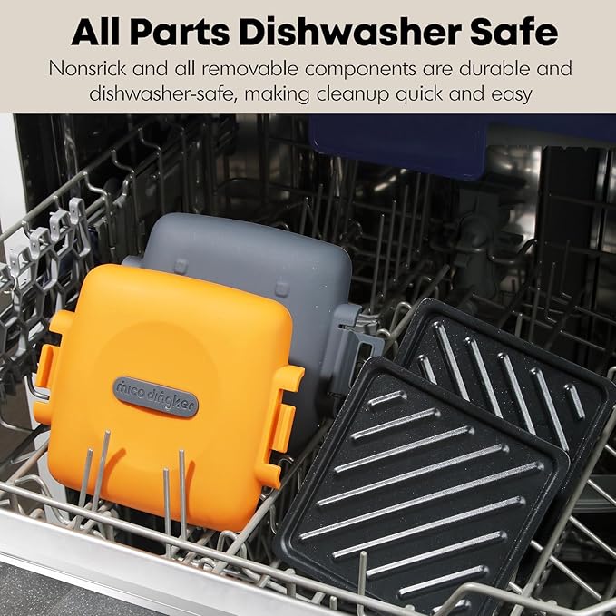 Microwave Toastie Sandwich Maker, Snack Maker & Panini Press, Removable Non-Stick Plates Silicone Microwavable Cookware, Heatwave Technology, Orange