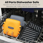 Microwave Toastie Sandwich Maker, Snack Maker & Panini Press, Removable Non-Stick Plates Silicone Microwavable Cookware, Heatwave Technology, Orange