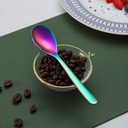 Rainbow Demitasse Espresso Spoons, 5.5'' Mini Coffee Spoons, Set of 6, Stainless Steel, Dishwasher Safe