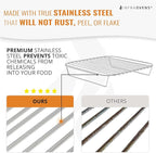 Air Fryer Rack Accessories Compatible with Ninja Crispi, Bella, Cosori, Secura, Insignia, Philips, Kalorik + More, Stainless Steel Extra Large XL Silicone Mat, Accessorios para Freidora de Aire