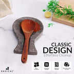 Radicaln Marble Spoon Rest 8'' inches Oceanic Handmade Non-Slip Kitchen Utensil Holder - Kitchen Utensil Holder for Countertop, Dining table, Coffee Table and stove top