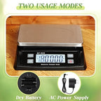 Large Digital Kitchen Scale 66LB 30kg Commercial Food Scale Stainless Bread Scale with LCD Display Commercial Weighing Devices for Baking Cooking(Black)