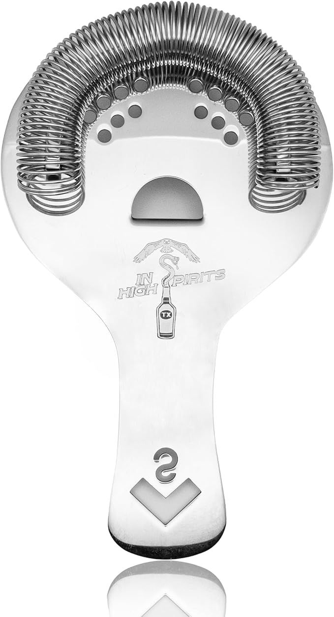 Hawthorne Strainer for Bartenders - Stainless Steel - Professional Cocktail Tool with Tight Coil - Durable Construction for High-Volume Bar Use