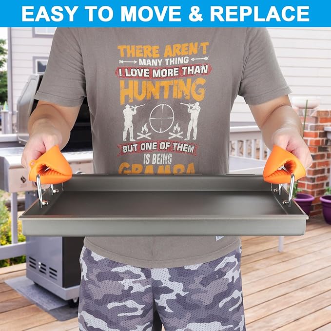 Full Size Griddle Insert for Weber Genesis II 400 Genesis II LX 400 Series Gas Grills, Flat Top Griddle Plate for Weber Genesis II E-410/E-415/E-425/E-435, Genesis II LX 440, Replace for 6789