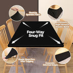 SereneGrace Elastic Table Cover, Windproof Tablecloth, 36x60 Inch Reusable Spandex Fitted Stretch 4-Foot Rectangle Table Cloth for Dining Room, Banquets, Events, Craft Displays, Parties, Black