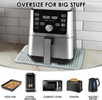 2 Pcs Gray Silicone Trivets 16"x12" Heat Resistant Trivets for Hot Pots and Pans Nonslip and Heat Resistant Hot Pads Silicone Square Trivet Mat Heat Resistant Mats for Countertop