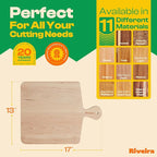 Riveira Maple Wood Cutting Board – Gourmet Maple Grandeur: 17 x 13 Wooden Cutting Board – Natural Wooden Cutting Boards For Kitchen Decorative – Innovative Juice Grooves Maple Wooden Chopping Board