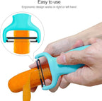 Potato Peeler, Vegetable Peelers for Kitchen, Carbon Steel Peeler 3-Pack Grey/Blue/Black