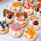 100 Pieces Disposable Plastic Round Top Clear Swizzle Sticks, Crystal Cake Stick, Cocktail Coffee Drink Stirrers 7.24 Inch (Transparent)