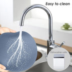 Extra Large Silicone Microwave Mat & Food Cover- Mat as Bowl Holder, Cover for Splatter Guard, Multi-Use Silicone Trivet Pot Holders, Drying Mat for Kitchen Counter, 12"Heat Resistant Mat, Blue 2Pack