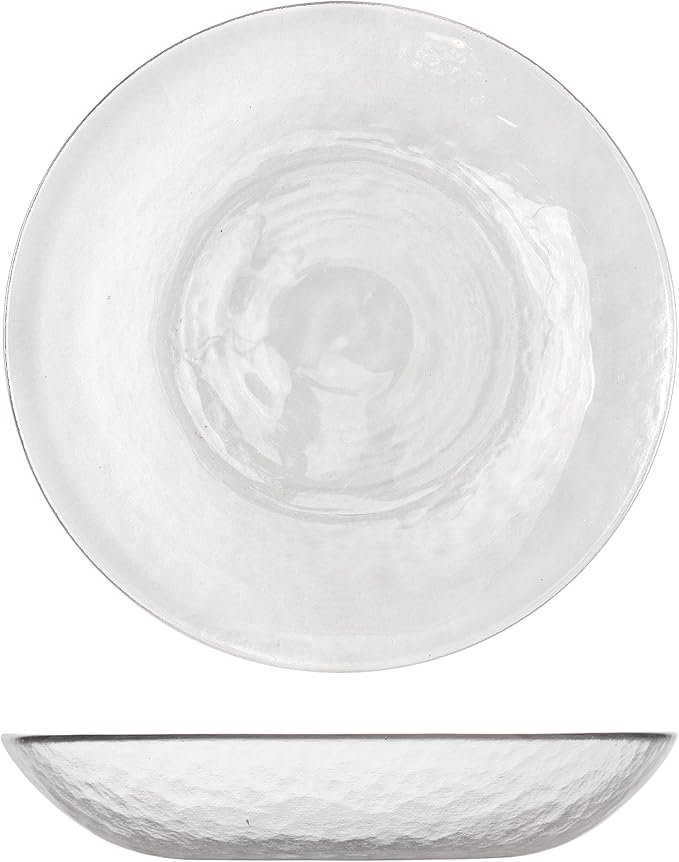 Fortessa Los Cabos Glass Dinnerware Collection, Coupe Entrée Bowl (Set of 4), 8.6 Inch/25oz, Clear