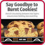 GoodCook AirPerfect 16" x 14" Nonstick Steel Insulated Cookie Sheets, No-Burn Baking Sheets with Large Handles, Set of 2, Gray