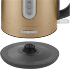 Sencor SWK1777CH 1.7L Stainless Steel Electric Kettle with Lid Safety Lock, Champagne