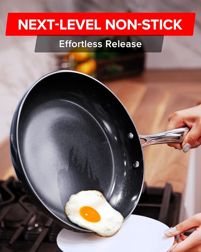 Nuwave Lux 13-Piece Premium Cookware Collection, Next-Generation G11 Duralon Blue Ceramic Nonstick, Ultra Durable, PFAS-Free, Lightweight & Works on All Cooktops