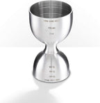 Piña Barware Stainless Steel Commercial 2oz. / 1oz. Bell Style Measuring Jigger Bar Tool - Brushed Finish, One Jigger