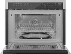KoolMore COM-24SS 24 Inch Built-in Convection Oven and Microwave Combination with Broil, Soft Close Door, 1000 Watt Power, Stainless Steel Finish, Touch Control LCD Display, 24 in/1.6 Cu. Ft, Silver