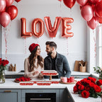 50 Pcs Valentine Mini Loaf Pans With Lids, 6.8oz Rectangle Aluminum Foil Baking Cups Muffin Tins Disposable Mini Cake Pans for Wedding Party Decoration Supplies