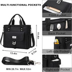 Weitars Insulated Lunch Bag for Men Women,Leak Proof Lunch Box for Work,Extra Large Lunch Tote Bag With Removable Shoulder Strap with Side Pockets,Reusable Lunch Cooler Purse For Picnic Hiking