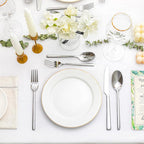 KINGSTONE Silverware Set, 60-Piece Forged Flatware Set Cutlery Set Premium Stainless Steel, Service for 12, for Kitchen, Home, Wedding, Party, Mirror Polished and Dishwasher Safe