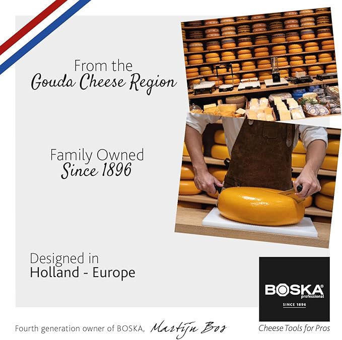 BOSKA Raclette Knife PRO- Stainless Steel - Spatula - Serreted Edge - Raclette - Serving Cutting Tool for Cheese Slicing or Bread knife - Small Kitchen Knife Durable