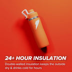 Gatorade 'Overtime' 22oz Stainless Steel Water Bottle, Twist Cap, Orange