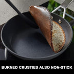 MsMk 8 inch Small Frying Pan with Lid, Burnt also Non stick Omelette pan, PFOA Free Non-Toxic, Scratch-resistant, for gas, electric and induction