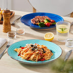 vancasso Bonita Dinner Plate Set, 10.5 Inch Ceramic Plates, Colorful Salad Plates set of 6, Microwave Oven and Dishwasher Safe, Assorted Color