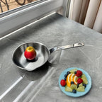 Stainless Steel Butter Warmer - 6.3 Inch Tri-Ply Mini Omelette Egg Frying Pan Induction Sauce Pan with Ergonomic Handle for Butter, Eggs, Milk & Small-Scale Cooking