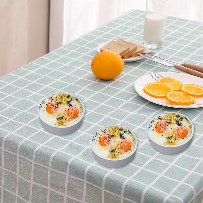 Air Fryer Egg Mold,Silicone Air Fryer Egg Pan,Individual&Reusable Air Fryer Accessories, Egg Egg Poachers for Microwave,BPA Free,Dishwasher Safe,3pcs-Gray