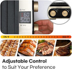 Smokeless Double Care Grill, Electric Indoor Tabletop Grill, Dual Heating, Fast Grilling, Portable, Nonstick, Adjustable Temperature, Ideal for K-BBQ