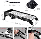 Masthome Mandoline Food Slicer, Adjustable Stainless Steel Vegetable Slicer for Cheese, Zucchini, Carrots, Fruits, Vegetable Chopper with Cleaning Brush and Gloves