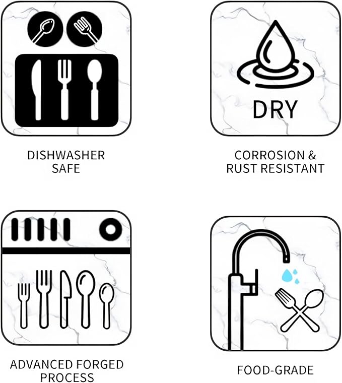 40-Piece Silver Silverware Set, Rectangular Flatware Set for 8, Matte Stainless Steel Cutlery Set, Food-Grade Utensils Set, for Home Kitchen Restaurant, Dishwasher Safe
