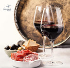 Bormioli Rocco Inalto Tre Sensi Collection Set Of 4 Premium Wine Glasses, Made From Crystal Clear Star Glass, Made In Italy. (18.5 Oz.)