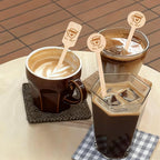 6.3inch Custom Drink Stirrers, Wooden Coffee Stirrers 50 Count Personalized Stir Sticks Wood Beverage Mixer with Smooth Ends, Swizzle Sticks for Wedding Cocktail (6.3inch)