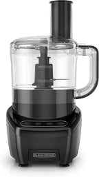 BLACK+DECKER Food Processor and Vegetable Chopper, Stainless Steel Blade, 8-Cup Capacity, 450W Power with Attachments to Shred, Slice, Mince, Grind, and Puree