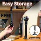 Coffee Scoop with Funnel for Ground Coffee, Protein Powder & Tea, for Reusable K-Cup Refiller, 2TBSP Mess-Free, Funnel Design Prevents Spills (Black, 1-Pack)