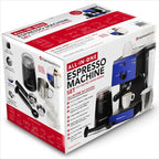 EspressoWorks All-In-One Espresso Machine with Milk Frother 7-Piece Set - Latte Maker Includes Grinder, Frothing Pitcher, Cups, Spoon and Tamper - Coffee Gifts (Blue)
