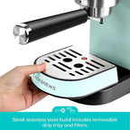 CASABREWS CM5418 Espresso Machine 20 Bar, Cappuccino Machine with Milk Frother Steam Wand, Stainless Steel Espresso Coffee Machine, Gift for Grandma or Wife, Gift for Girlfriend, Pastel Green