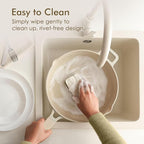 SENSARTE Ceramic Cookware Set Non-toxic 14 Pcs, Nonstick Pots and Pans Set, Dishwasher Safe Induction Cookware, Healthy Kitchen Cooking Set, PFOA/PFAS/PTFE Free