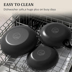 YUTANN Nonstick Frying Pan Set, 8" 10" 12" Ceramic Frying Pans, Pre-seasoned Cast Iron Pan Cookware Set with Removable Handle, Dishwasher Safe, Free of PFAS & PFOA, Compatible with All Stovetops