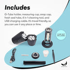 Banana Bros - OTTO Electric Smart Spice Grinder - Automatic Herb Grinder with Smart Technology - Rechargeable via USB - Portable Milling for Dry Herbs and Spices - Black - No Carrying Case