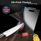 Titanium Cutting Boards for Kitchen, 100% Pure Titanium Cutting Boards, Cutting Board Double Sided Food Grade, Perfect for Sushi, Meat, Vegetables & Meal Prep – Easy To Clean 14"x10"