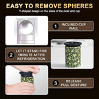 Clear Ice Cube Maker, 2 Pack Large Ice Cube Molds, Ice Ball Maker Mold for Whiskey Lover, 2.5" Stainless Steel Ice Maker, Easy-release Old Fashioned Ice Cube Mold, Special Bourbon Gifts for Men