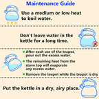 Tea Kettle, 3.2 Quart Whistling Tea Kettle Stovetop, Tea Pots for Stove Top Food Grade Stainless Steel with Wood Pattern Handle, Grey Teapot