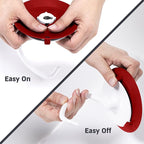 Dough Hook Shield For Kitchen Aid - Prevents Your Dough from Climbing Up and Clogging Up Your Mixer – Mess Free Mixer Accessory Compatible With Most KitchenAid C Shape Dough Hooks (Red)