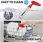 SCHVUBENR Premium Apple Corer Tool - Easy to Use and Clean - Sturdy Apple Core Remover with Sharp Serrated Blades - Stainless Steel Corers for Apple and Pear - Core Fruits with Ease(Red)