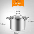 Duxtop Professional Stainless Steel Cookware Induction Ready Impact-bonded Technology (8.6Qt Stockpot)