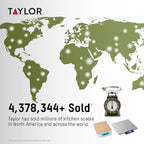 Taylor Mechanical Kitchen Weighing Food Scale with Bowl, Weighs up to 11lbs, Measures in Grams and Ounces, Food Scales for Kitchen, Green