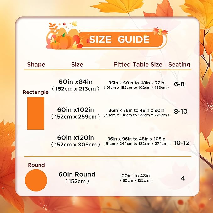 sancua 2 Pack Rust Tablecloth 60 x 102 Inch, Rectangle Thanksgiving Table Cloth for 6 Feet Tables - Stain and Wrinkle Resistant Washable Polyester Table Cover for Dining Tables, Parties and Camping