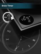 Electric Kettles, Gooseneck Electric Kettle, ±1℉ Temperature Control, Stainless Steel Inner, Quick Heating, for Pour Over Coffee, Brew Tea, Boil Hot Water, 0.9L Black